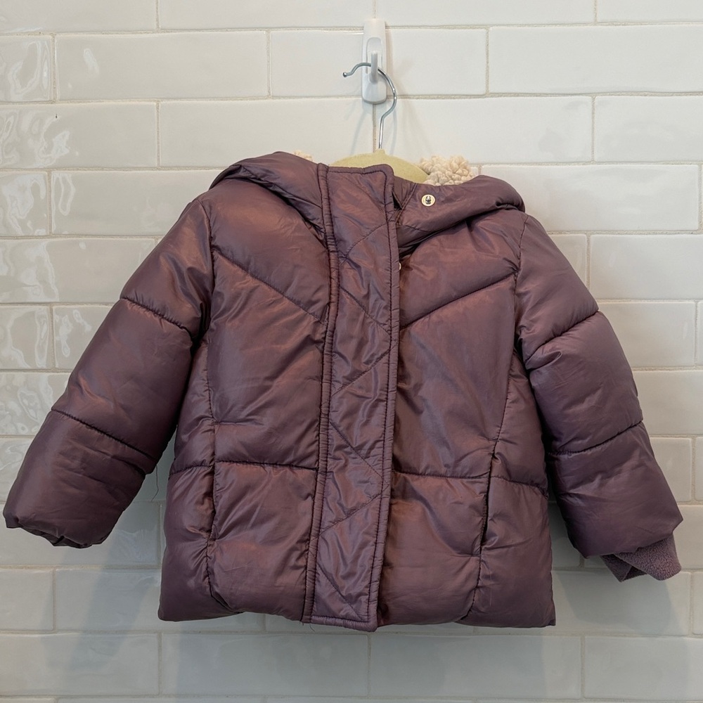 Kids Purple Puffer Jacket